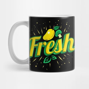 Eat Fresh Mango, Lemon And Brokkoli - Vegetarian - Go Vegan Mug